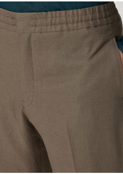 Kahverengi Keten Formal Pantolon fırsatları