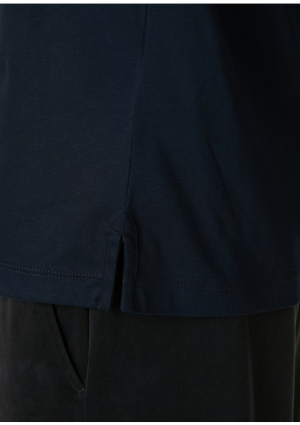 Lacivert Logo Baskılı T-Shirt
