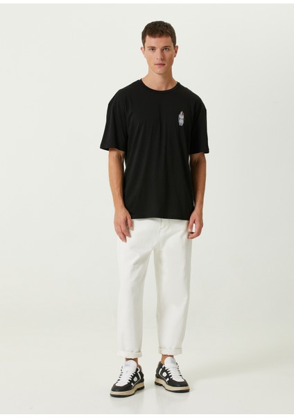 Siyah Baskı Detaylı T-Shirt fiyatları