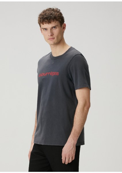 Siyah Logo Baskılı T-Shirt