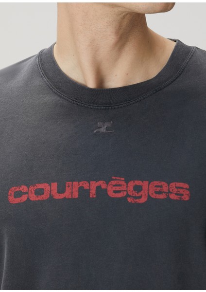 Siyah Logo Baskılı T-Shirt indirimleri