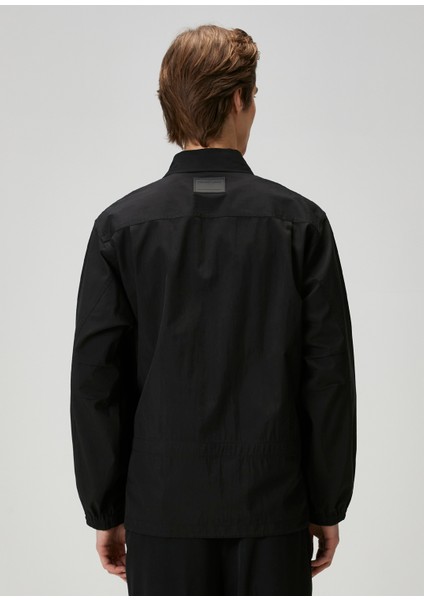 Uniform Siyah Bağcık Detaylı Gömlek