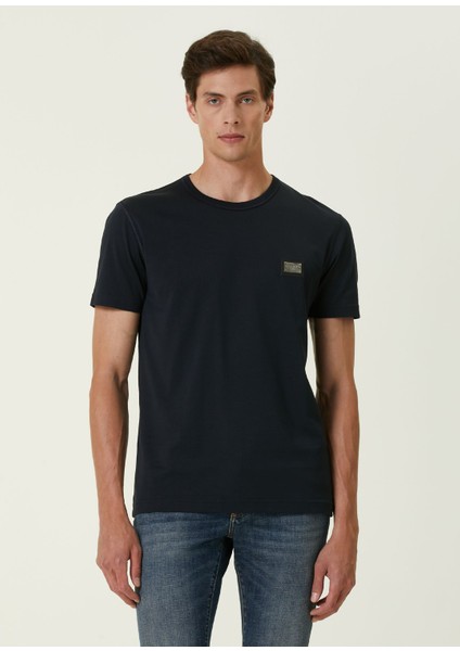 Lacivert Logo Detaylı T-Shirt