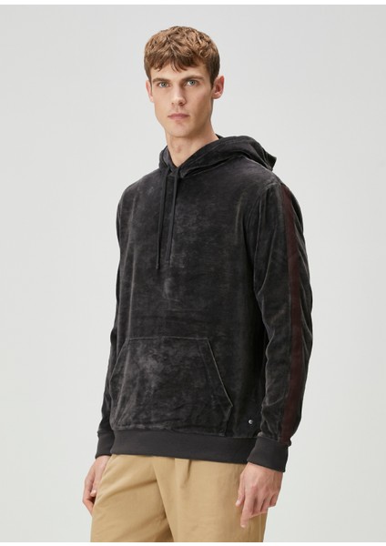 Draven Koyu Gri Kapüşonlu Sweatshirt