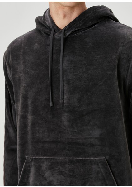 Draven Koyu Gri Kapüşonlu Sweatshirt