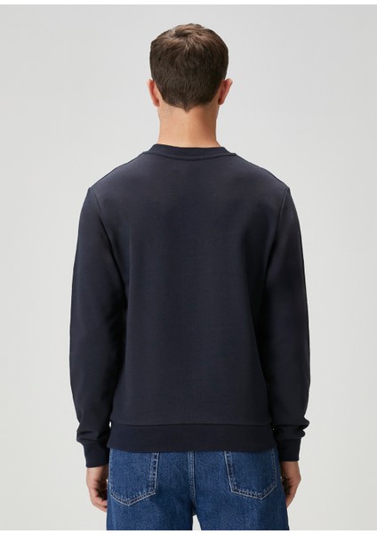 Lacivert Logo Baskılı Sweatshirt fırsatları