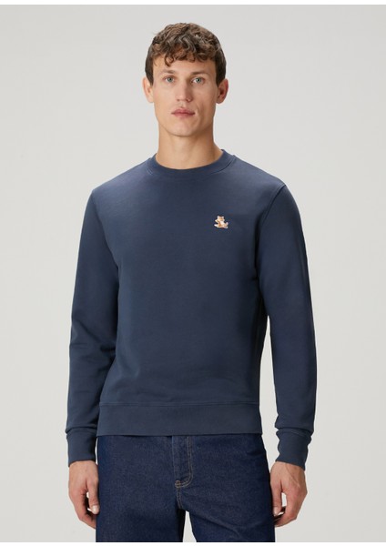 Lacivert Logo Detaylı Sweatshirt modelleri