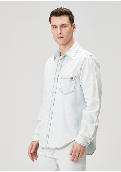 Açık Mavi Denim Gömlek modelleri