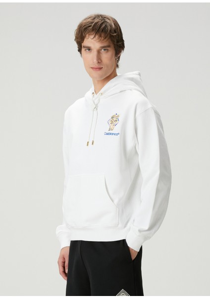 Diamond Column Kapüşonlu Organik Pamuk Sweatshirt