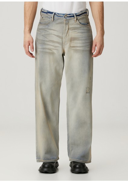 Baggy Fit Açık Mavi Jean Pantolon