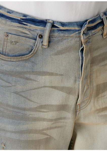 Baggy Fit Açık Mavi Jean Pantolon