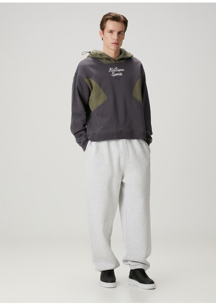 x Kidsuper Koyu Gri Kapüşonlu Sweatshirt