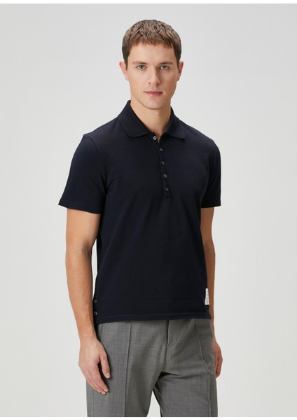 Lacivert Polo Yaka T-Shirt