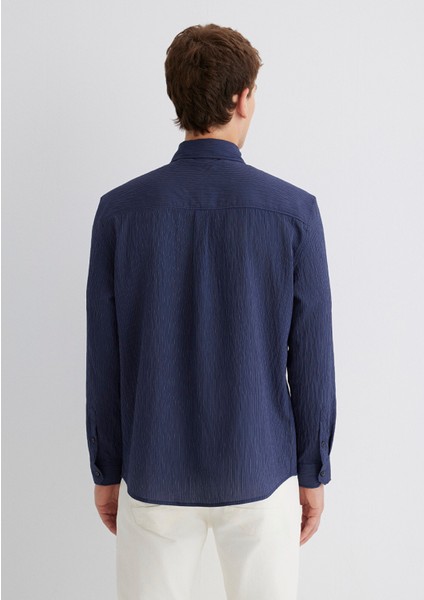 Lacivert Tencel Tm Modal Gömlek 0211625-70490