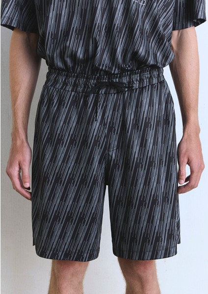 91 Baskılı Siyah Şort 0410289-90556 indirimleri