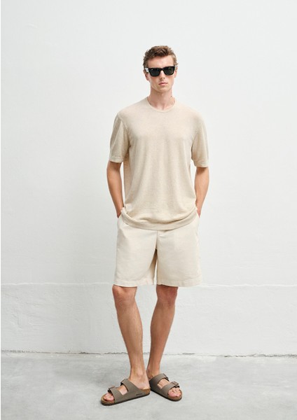 Bej Triko Tişört 0710368-70020