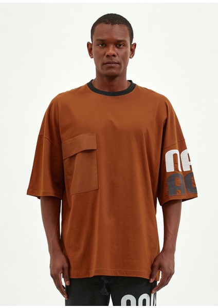 Nomadian Oversize Kahve Erkek T-Shirt