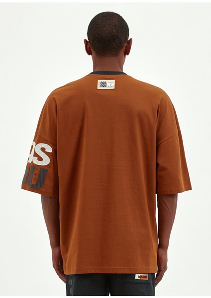 Nomadian Oversize Kahve Erkek T-Shirt