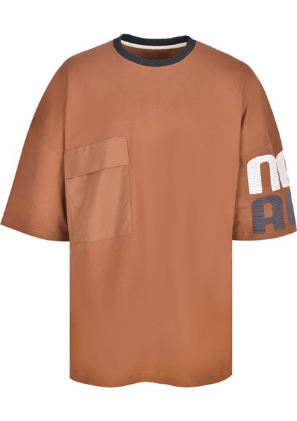 Nomadian Oversize Kahve Erkek T-Shirt