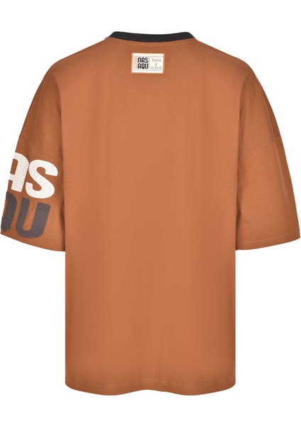 Nomadian Oversize Kahve Erkek T-Shirt