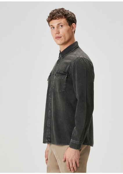 Siyah Denim Gömlek
