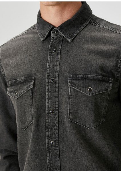 Siyah Denim Gömlek