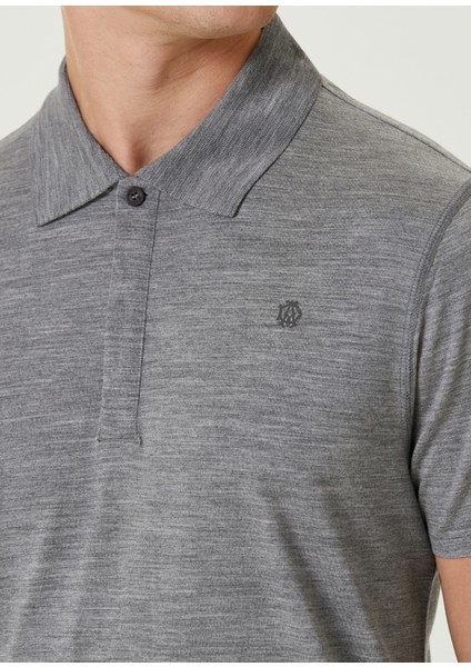 Gri Polo Yaka Yün T-Shirt indirimleri