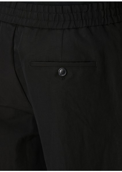 Siyah Keten Pantolon