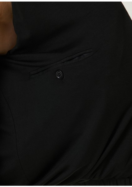 Siyah Logo Detaylı Ceket