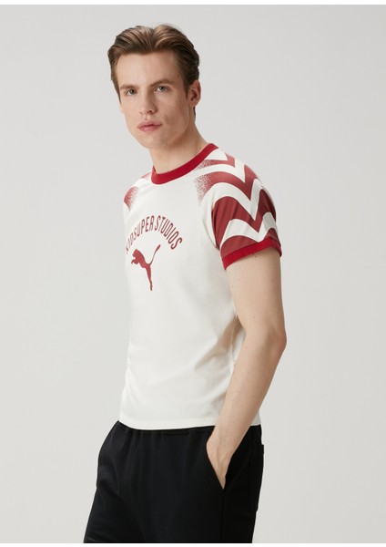 x Kidsuper Ringer Beyaz T-Shirt modelleri