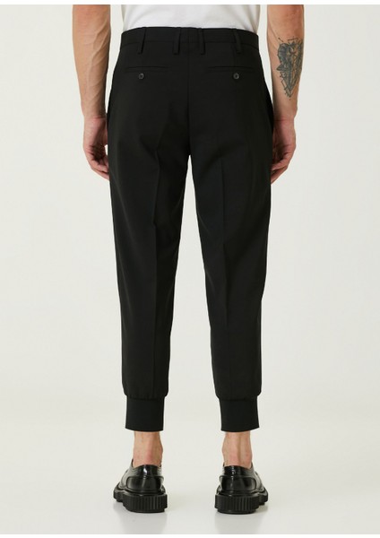 Siyah Cropped Pantolon