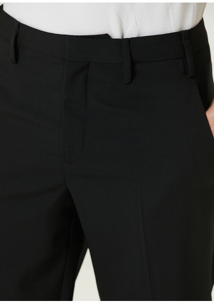 Siyah Cropped Pantolon