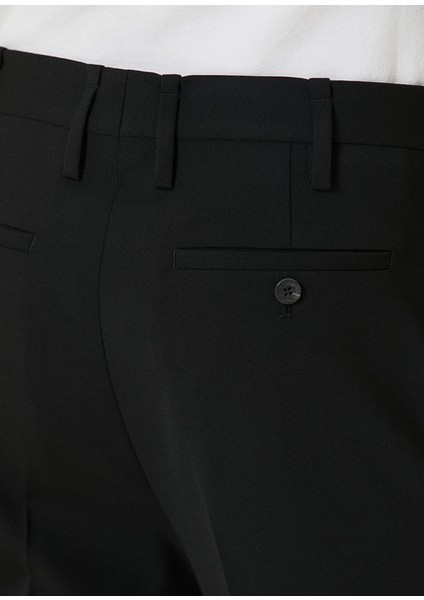 Siyah Cropped Pantolon