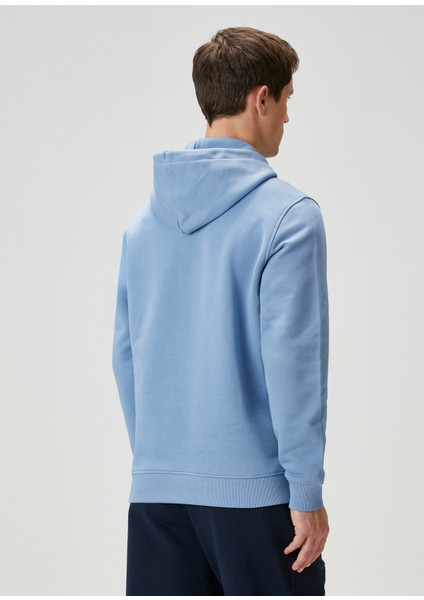 Mavi Kapüşonlu Sweatshirt