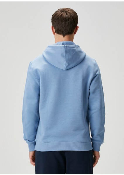 Mavi Kapüşonlu Sweatshirt