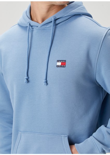 Mavi Kapüşonlu Sweatshirt