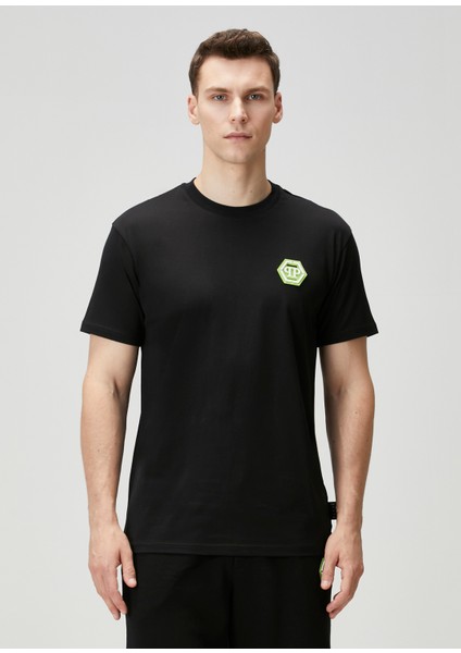 Siyah Logo Detaylı T-Shirt