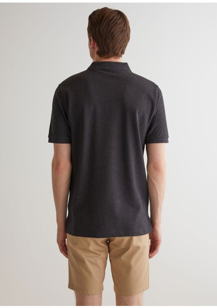 Gri Polo Yaka Regular Fit Kısa Kollu Erkek T-Shirt fiyatları