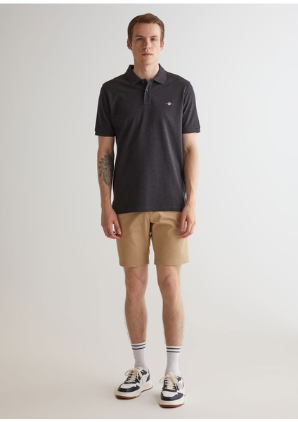 Gri Polo Yaka Regular Fit Kısa Kollu Erkek T-Shirt modelleri