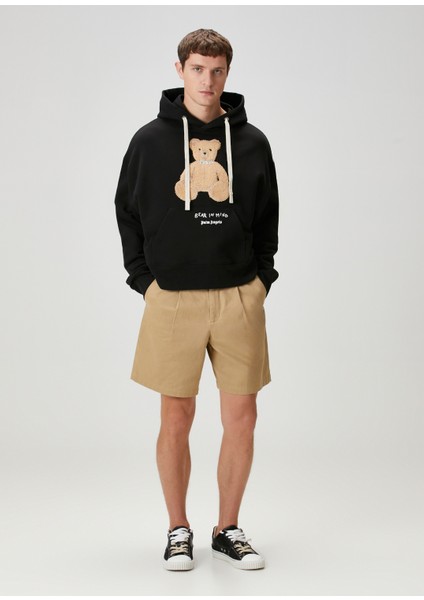 Bear In Mind Siyah Kapüşonlu Sweatshirt