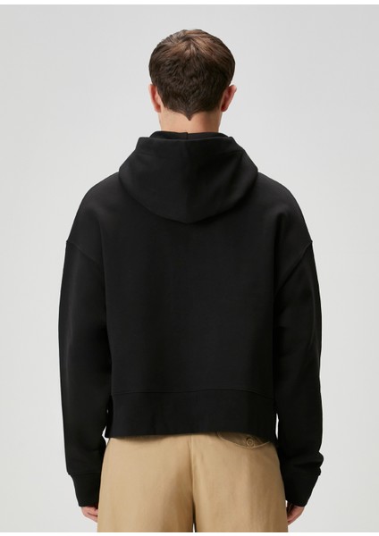 Bear In Mind Siyah Kapüşonlu Sweatshirt