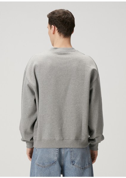 Gri Logo Nakışlı Sweatshirt fırsatları