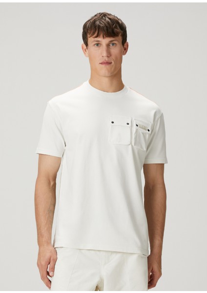 Rivalto Krem Logo Baskılı T-Shirt modelleri