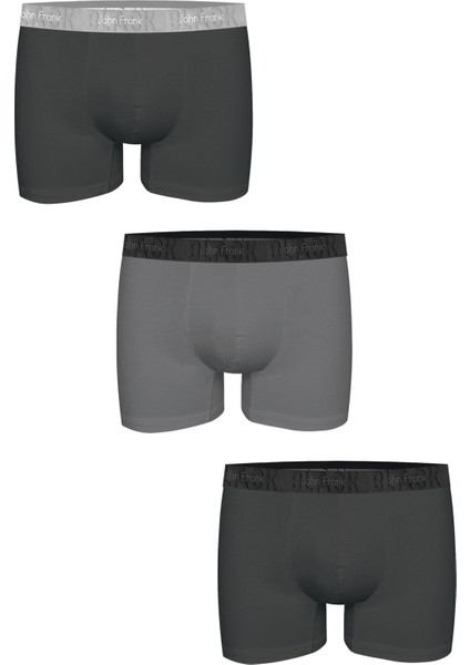 Black Logo Bantlı 3lü Boxer Seti