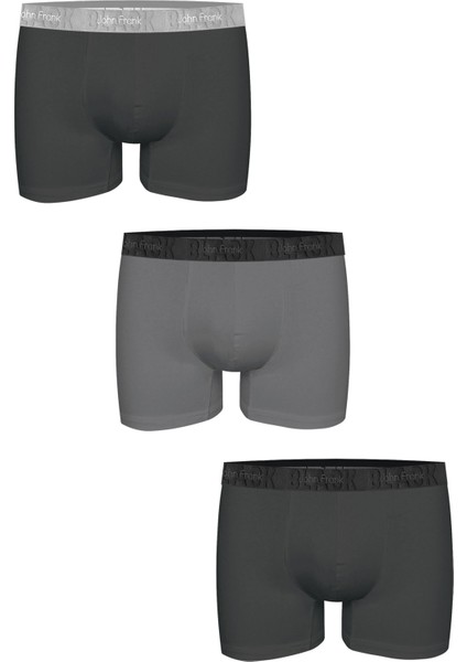 Black Logo Bantlı 3lü Boxer Seti