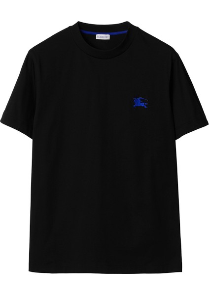 Siyah Pamuklu Kısa Kollu Erkek T-Shirt