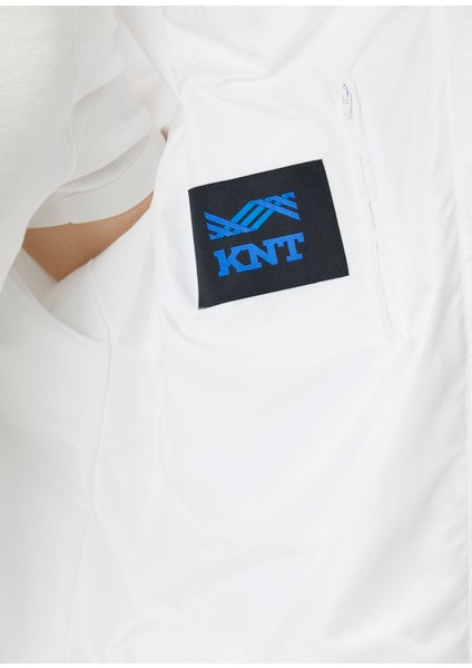 Beyaz Kapüşonlu Mont