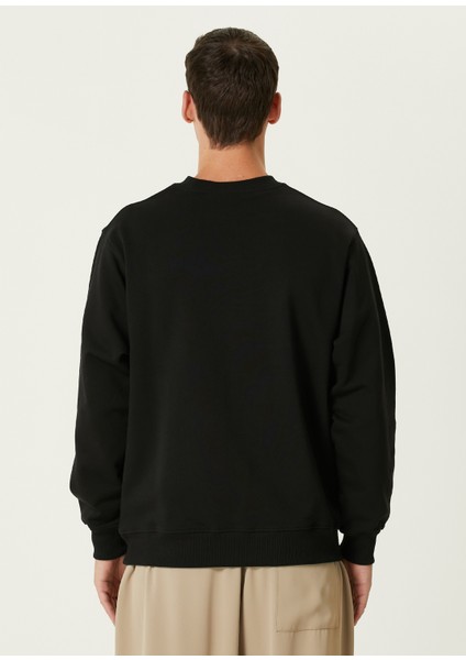 Siyah Logo Baskılı Sweatshirt fırsatları