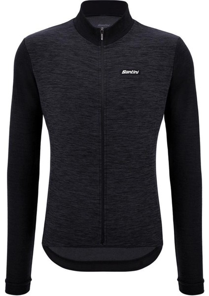 Pure Siyah Uzun Kol Termal Unisex Bisiklet Forması