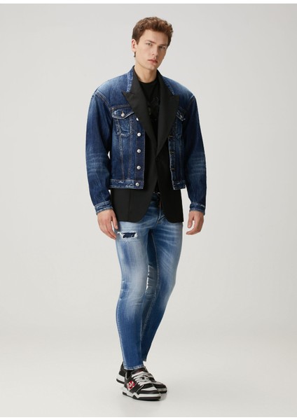 Be Cool Be Nice Lacivert Denim Garnili Ceket fiyatları